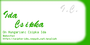 ida csipka business card